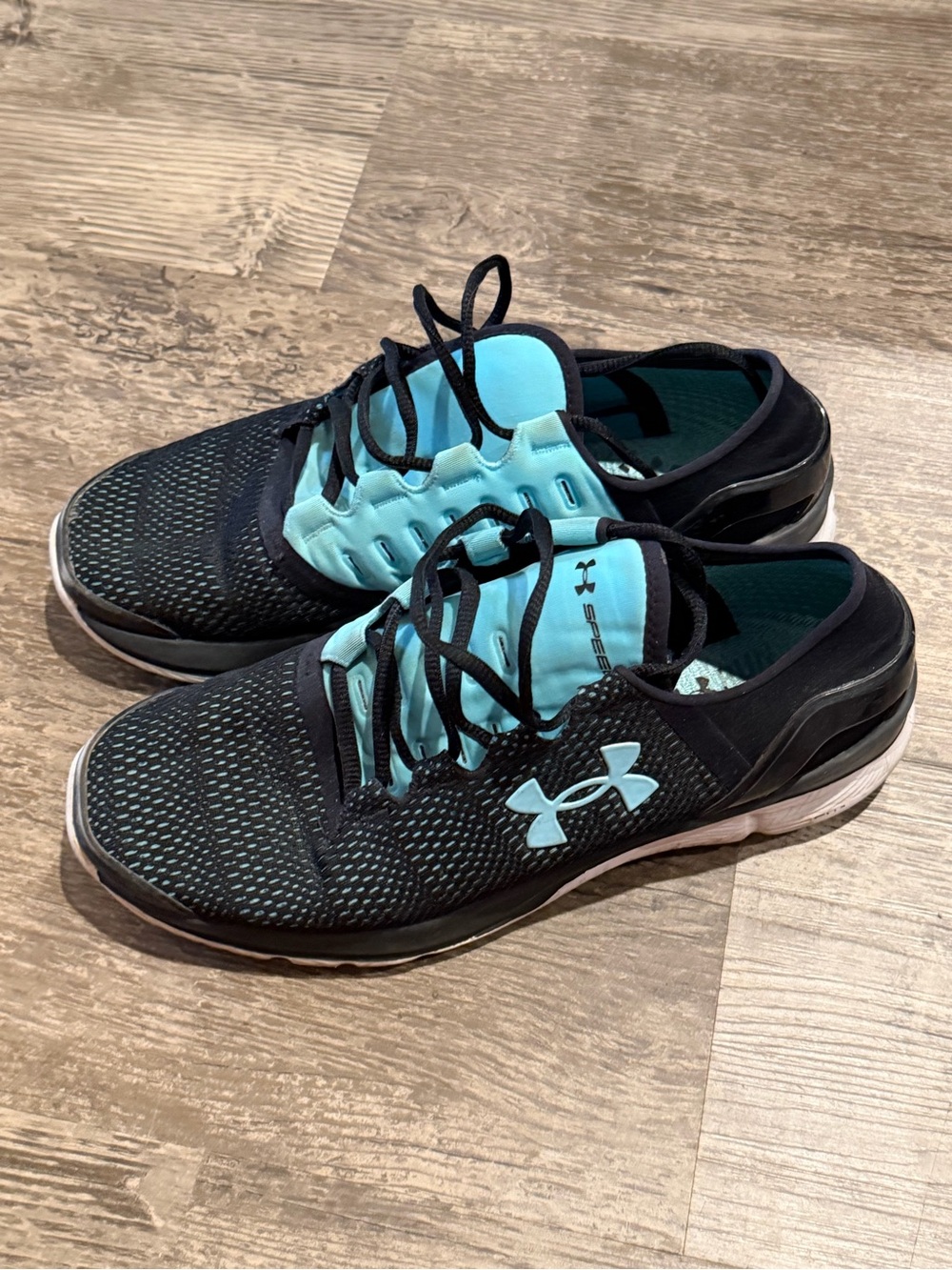 Under Armour Women's SpeedForm Running Shoes - Teal and Black - Picture 2 of 5